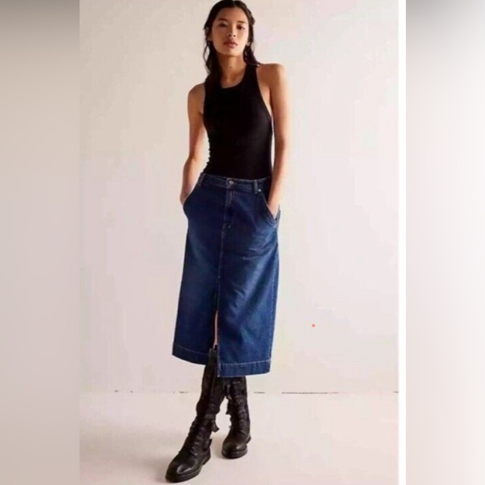 FREE PEOPLE WILD ROSES MIDI SKIRT Sz 27 BNWT $75